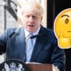 Boris Johnson with thinking face emoji