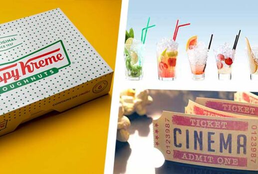 Krispy Kreme doughnuts, drinks and cinema tickets