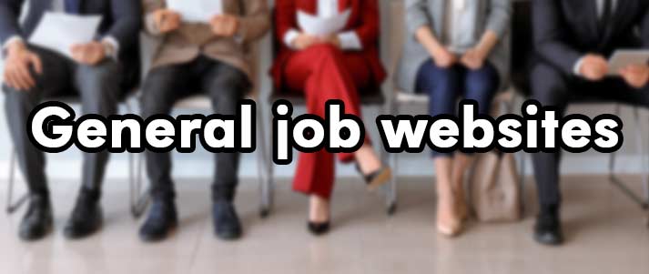 words general job websites written over interviewees waiting for interview