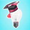 Light bulb with graduate cap