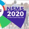 People faced away with 'NSMS 2020' text