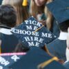 graduate hat with words choose me hire me