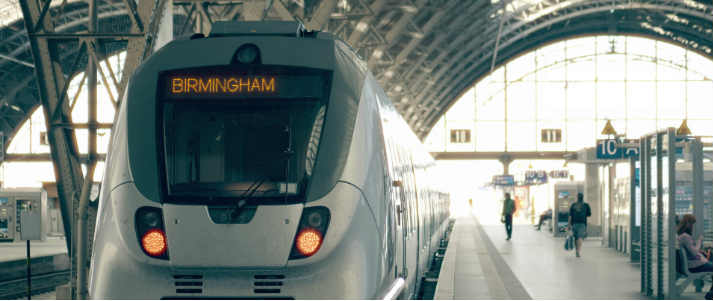 train to Birmingham at station
